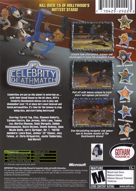 MTV Celebrity Deathmatch (USA) box cover back